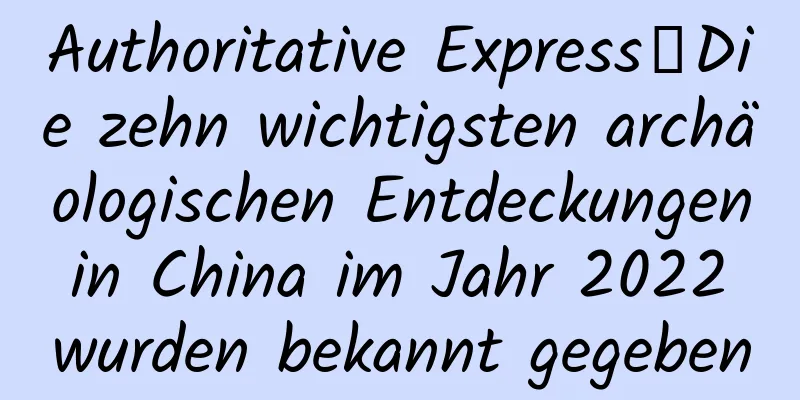 Authoritative Express丨Die zehn wichtigsten archäologischen Entdeckungen in China im Jahr 2022 wurden bekannt gegeben