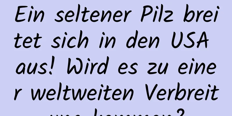 Ein seltener Pilz breitet sich in den USA aus! Wird es zu einer weltweiten Verbreitung kommen?