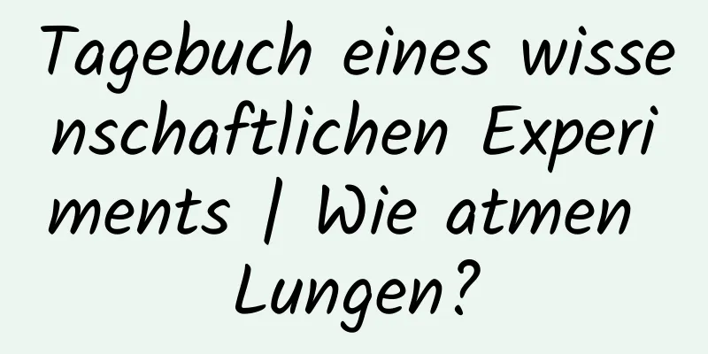 Tagebuch eines wissenschaftlichen Experiments | Wie atmen Lungen?