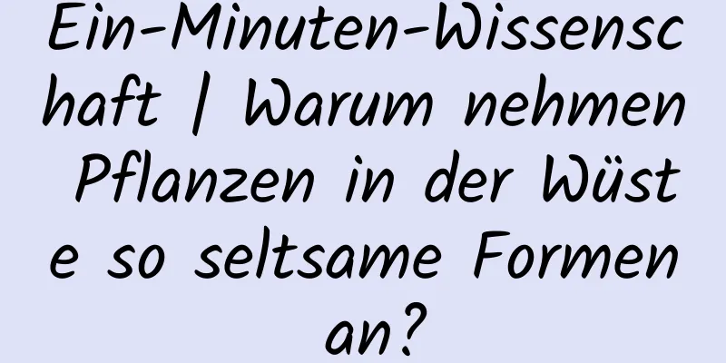 Ein-Minuten-Wissenschaft | Warum nehmen Pflanzen in der Wüste so seltsame Formen an?