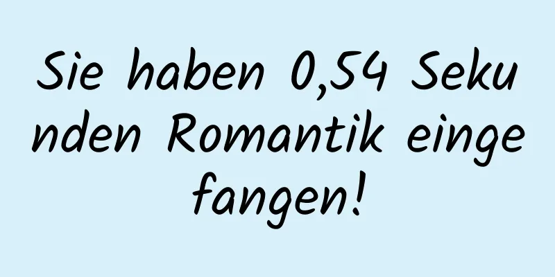 Sie haben 0,54 Sekunden Romantik eingefangen!