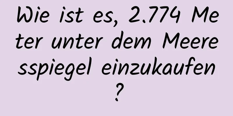 Wie ist es, 2.774 Meter unter dem Meeresspiegel einzukaufen?