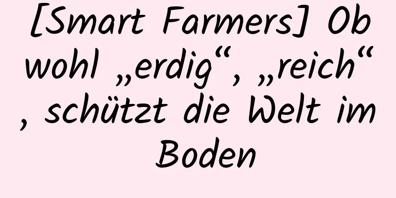 [Smart Farmers] Obwohl „erdig“, „reich“, schützt die Welt im Boden