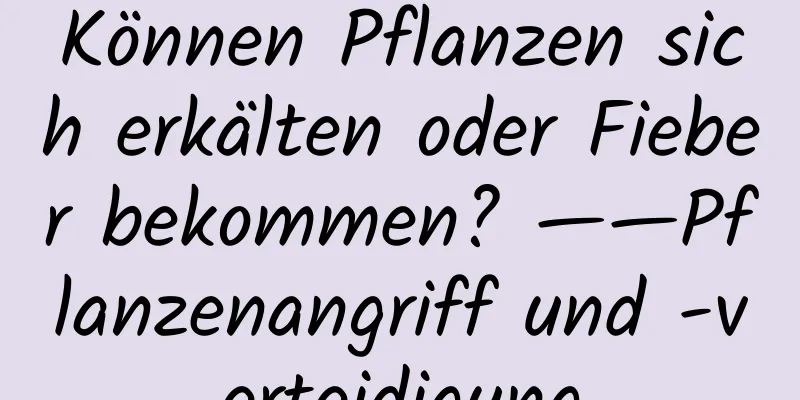 Können Pflanzen sich erkälten oder Fieber bekommen? ——Pflanzenangriff und -verteidigung