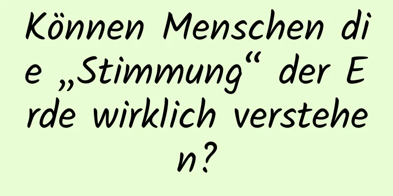 Können Menschen die „Stimmung“ der Erde wirklich verstehen?