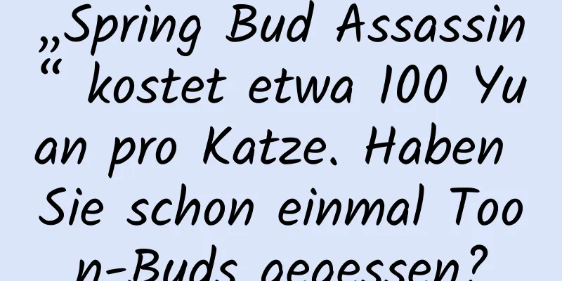 „Spring Bud Assassin“ kostet etwa 100 Yuan pro Katze. Haben Sie schon einmal Toon-Buds gegessen?