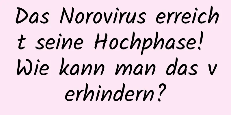 Das Norovirus erreicht seine Hochphase! Wie kann man das verhindern?