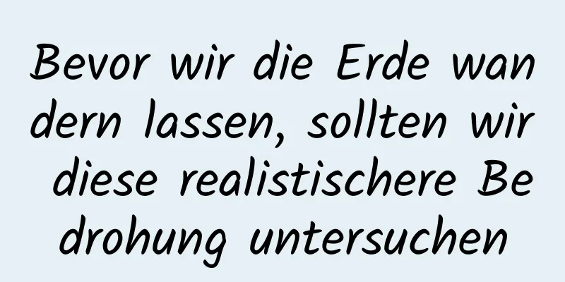 Bevor wir die Erde wandern lassen, sollten wir diese realistischere Bedrohung untersuchen