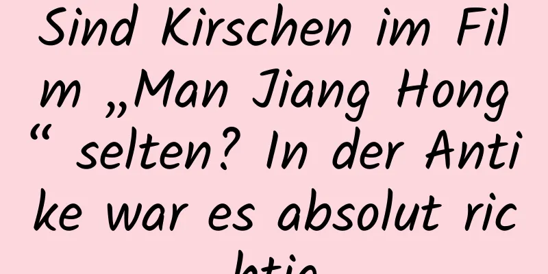 Sind Kirschen im Film „Man Jiang Hong“ selten? In der Antike war es absolut richtig