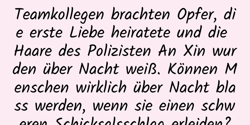 Teamkollegen brachten Opfer, die erste Liebe heiratete und die Haare des Polizisten An Xin wurden über Nacht weiß. Können Menschen wirklich über Nacht blass werden, wenn sie einen schweren Schicksalsschlag erleiden?