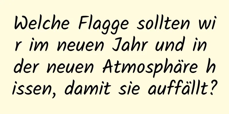 Welche Flagge sollten wir im neuen Jahr und in der neuen Atmosphäre hissen, damit sie auffällt?