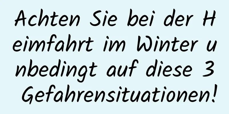 Achten Sie bei der Heimfahrt im Winter unbedingt auf diese 3 Gefahrensituationen!