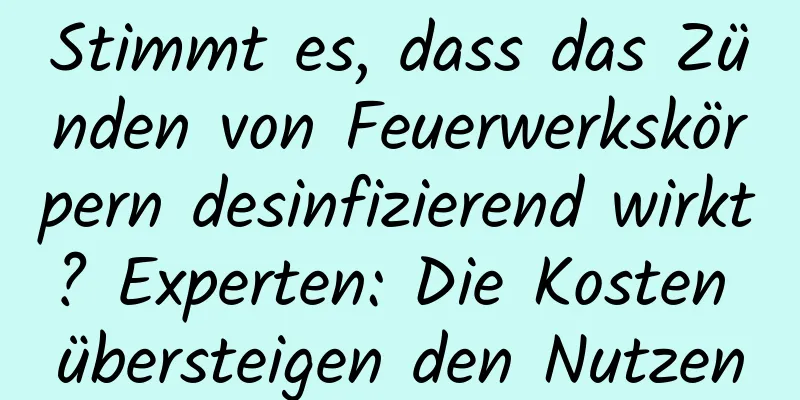 Stimmt es, dass das Zünden von Feuerwerkskörpern desinfizierend wirkt? Experten: Die Kosten übersteigen den Nutzen