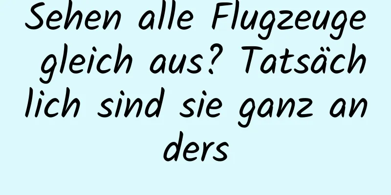 Sehen alle Flugzeuge gleich aus? Tatsächlich sind sie ganz anders
