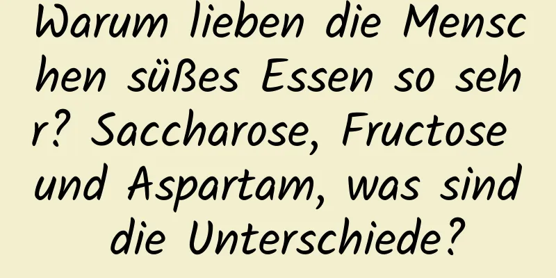 Warum lieben die Menschen süßes Essen so sehr? Saccharose, Fructose und Aspartam, was sind die Unterschiede?
