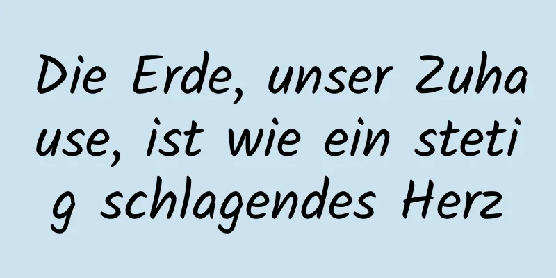 Die Erde, unser Zuhause, ist wie ein stetig schlagendes Herz