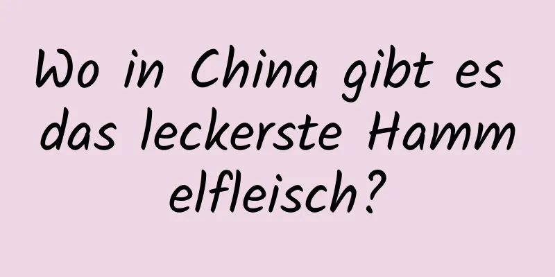 Wo in China gibt es das leckerste Hammelfleisch?