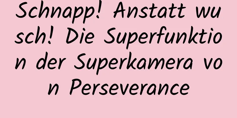 Schnapp! Anstatt wusch! Die Superfunktion der Superkamera von Perseverance