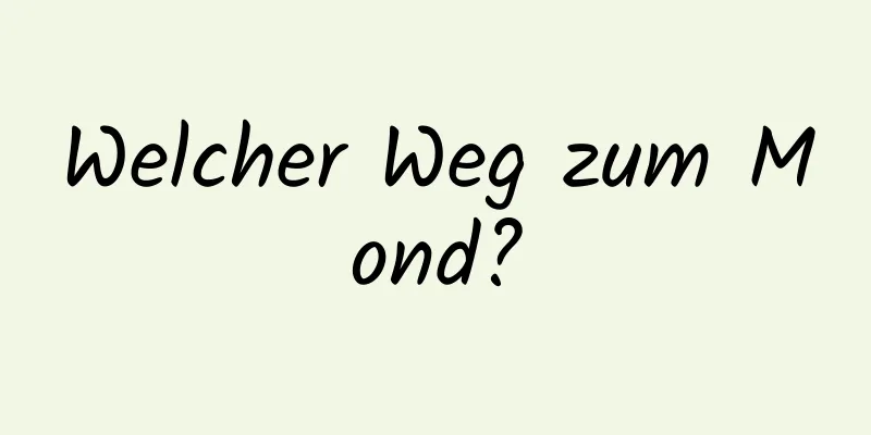 Welcher Weg zum Mond?