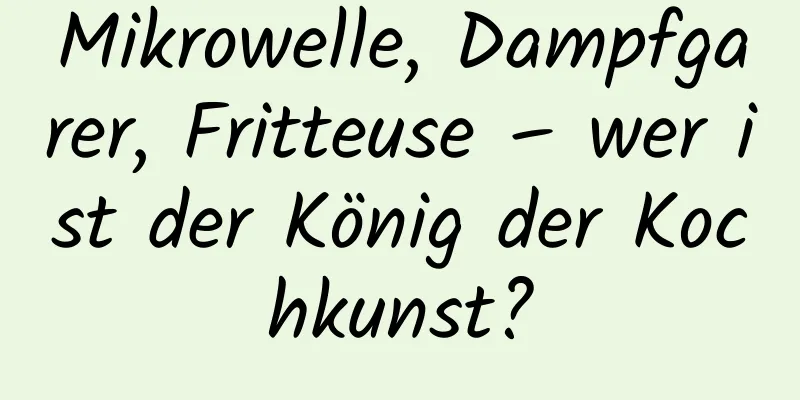 Mikrowelle, Dampfgarer, Fritteuse – wer ist der König der Kochkunst?
