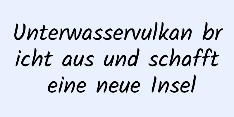 Unterwasservulkan bricht aus und schafft eine neue Insel