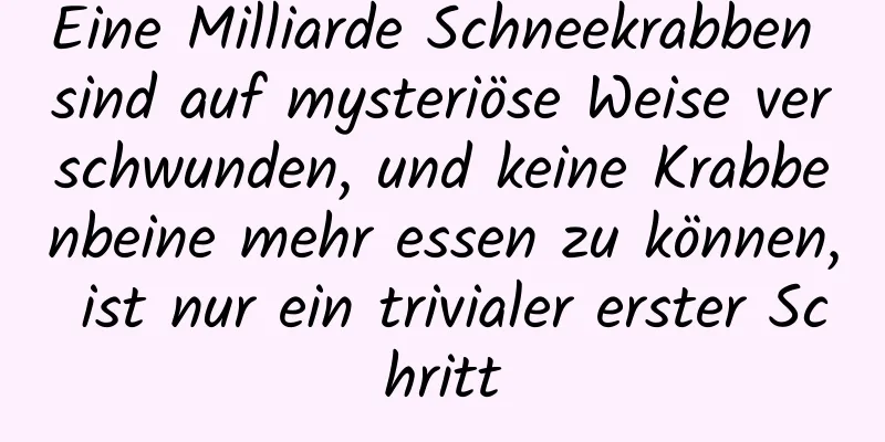 Eine Milliarde Schneekrabben sind auf mysteriöse Weise verschwunden, und keine Krabbenbeine mehr essen zu können, ist nur ein trivialer erster Schritt