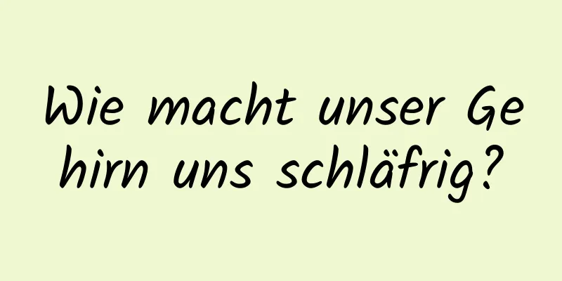 Wie macht unser Gehirn uns schläfrig?