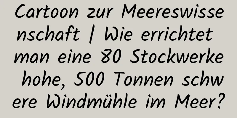 Cartoon zur Meereswissenschaft | Wie errichtet man eine 80 Stockwerke hohe, 500 Tonnen schwere Windmühle im Meer?