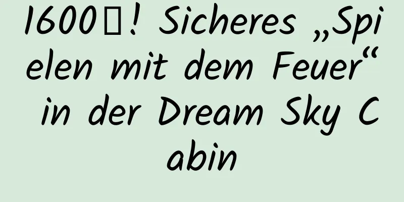1600℃! Sicheres „Spielen mit dem Feuer“ in der Dream Sky Cabin