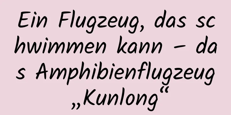 Ein Flugzeug, das schwimmen kann – das Amphibienflugzeug „Kunlong“