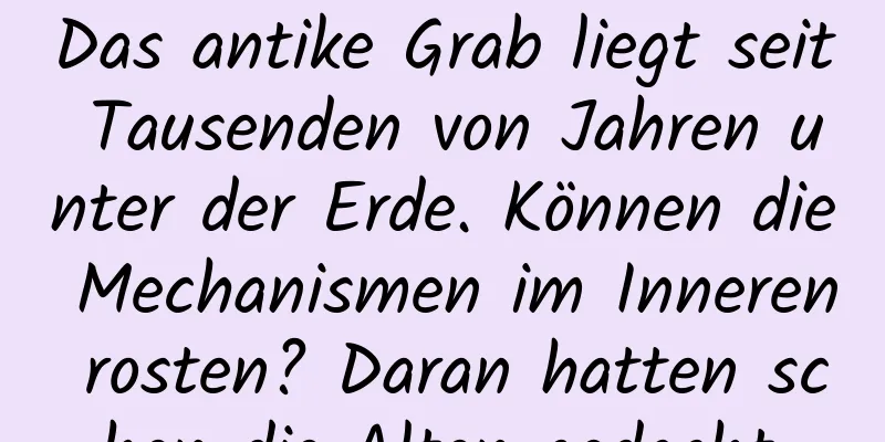 Das antike Grab liegt seit Tausenden von Jahren unter der Erde. Können die Mechanismen im Inneren rosten? Daran hatten schon die Alten gedacht.