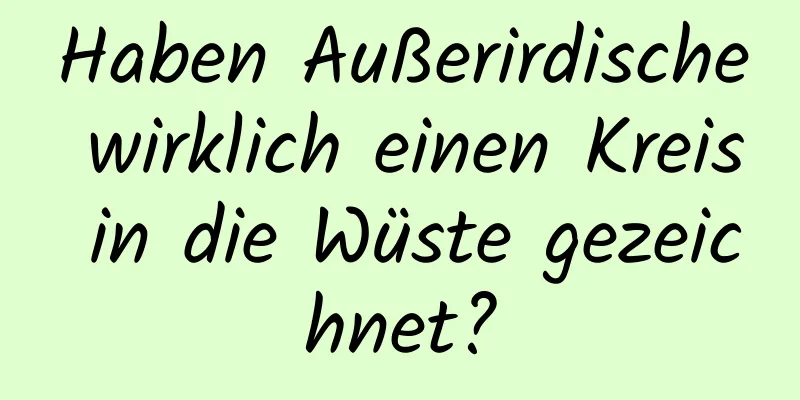 Haben Außerirdische wirklich einen Kreis in die Wüste gezeichnet?