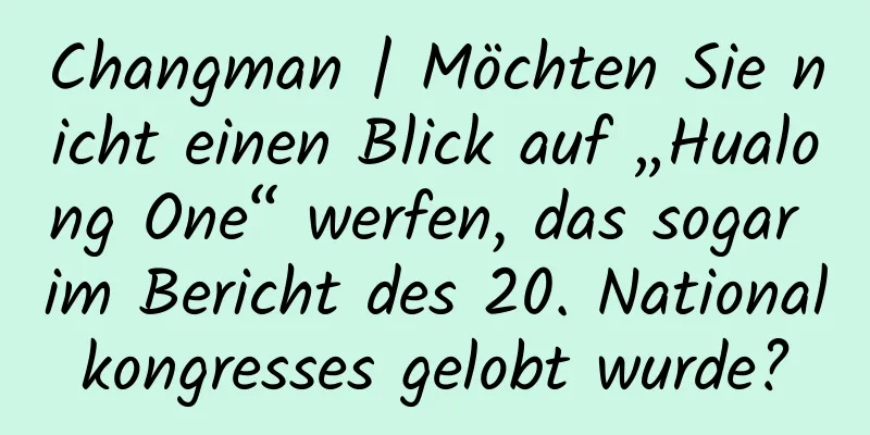 Changman | Möchten Sie nicht einen Blick auf „Hualong One“ werfen, das sogar im Bericht des 20. Nationalkongresses gelobt wurde?