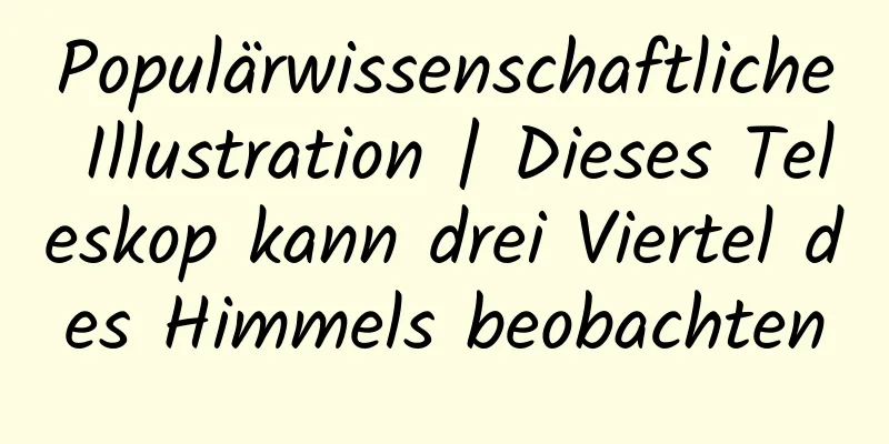 Populärwissenschaftliche Illustration | Dieses Teleskop kann drei Viertel des Himmels beobachten