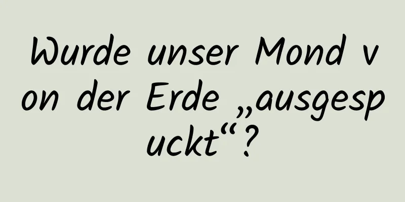 Wurde unser Mond von der Erde „ausgespuckt“?