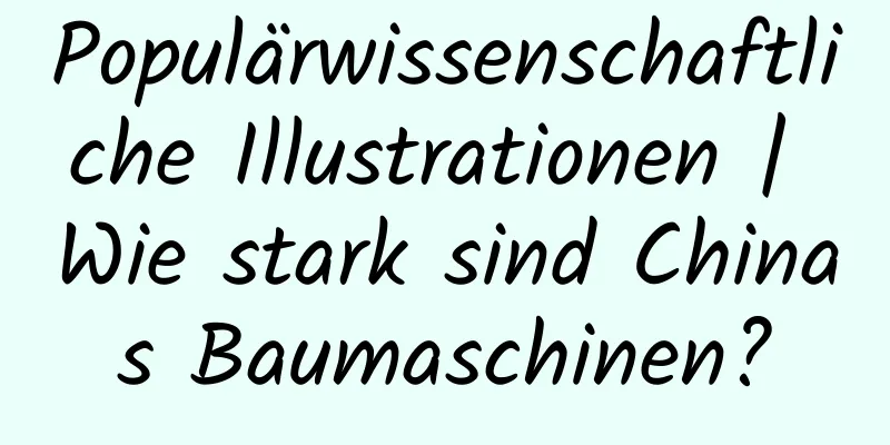 Populärwissenschaftliche Illustrationen | Wie stark sind Chinas Baumaschinen?