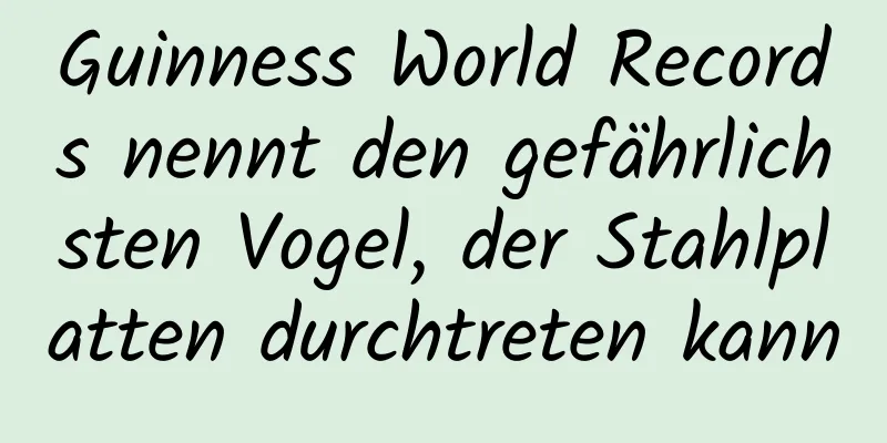Guinness World Records nennt den gefährlichsten Vogel, der Stahlplatten durchtreten kann