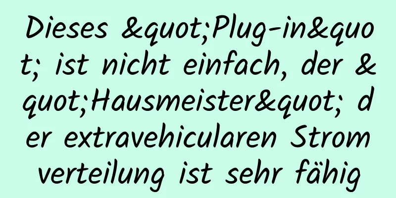 Dieses "Plug-in" ist nicht einfach, der "Hausmeister" der extravehicularen Stromverteilung ist sehr fähig