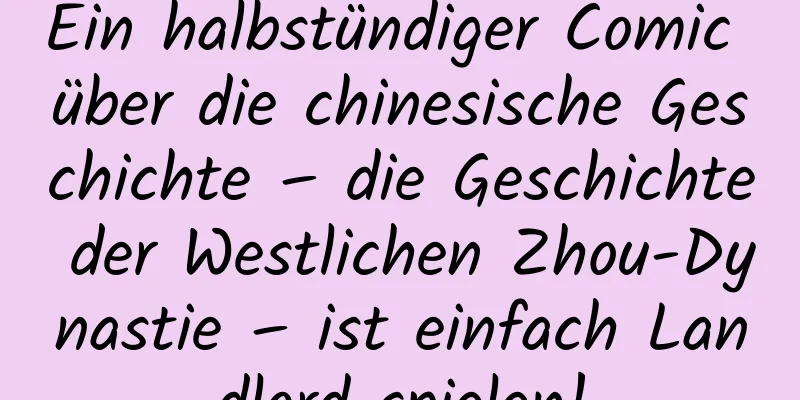 Ein halbstündiger Comic über die chinesische Geschichte – die Geschichte der Westlichen Zhou-Dynastie – ist einfach Landlord spielen!
