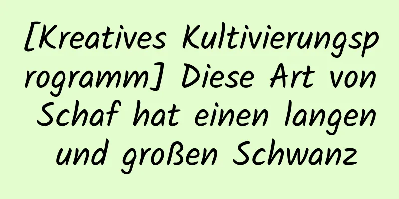 [Kreatives Kultivierungsprogramm] Diese Art von Schaf hat einen langen und großen Schwanz