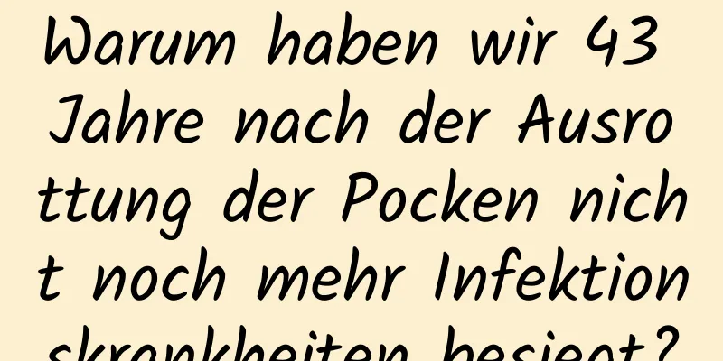 Warum haben wir 43 Jahre nach der Ausrottung der Pocken nicht noch mehr Infektionskrankheiten besiegt?