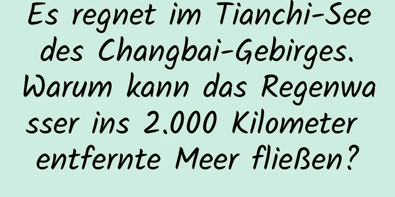 Es regnet im Tianchi-See des Changbai-Gebirges. Warum kann das Regenwasser ins 2.000 Kilometer entfernte Meer fließen?
