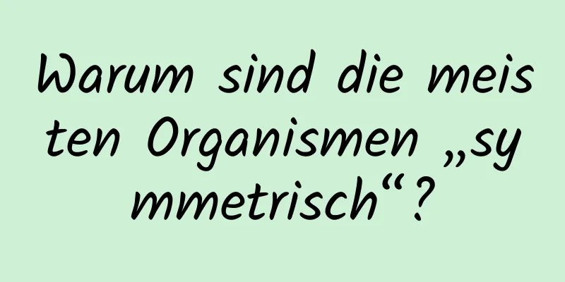 Warum sind die meisten Organismen „symmetrisch“?