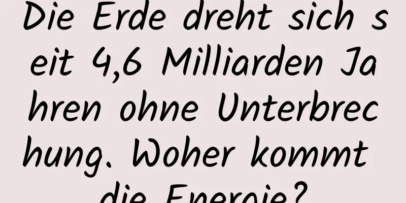 Die Erde dreht sich seit 4,6 Milliarden Jahren ohne Unterbrechung. Woher kommt die Energie?