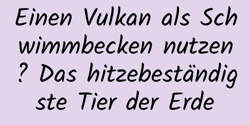 Einen Vulkan als Schwimmbecken nutzen? Das hitzebeständigste Tier der Erde