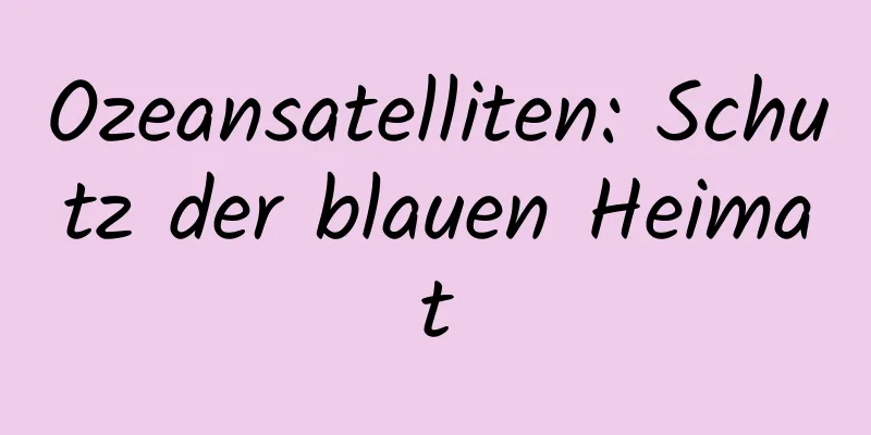 Ozeansatelliten: Schutz der blauen Heimat