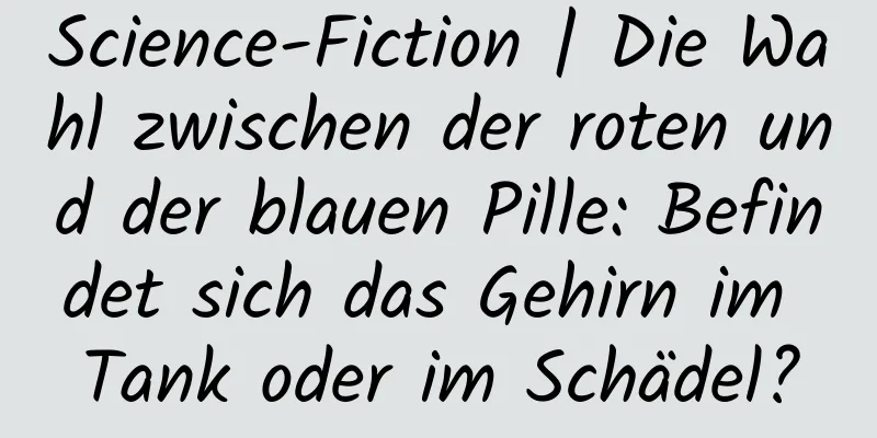 Science-Fiction | Die Wahl zwischen der roten und der blauen Pille: Befindet sich das Gehirn im Tank oder im Schädel?