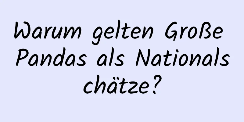 Warum gelten Große Pandas als Nationalschätze?