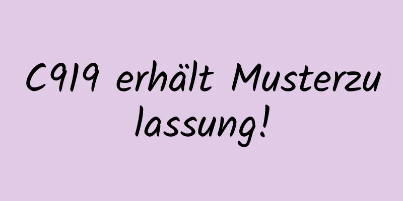 C919 erhält Musterzulassung!