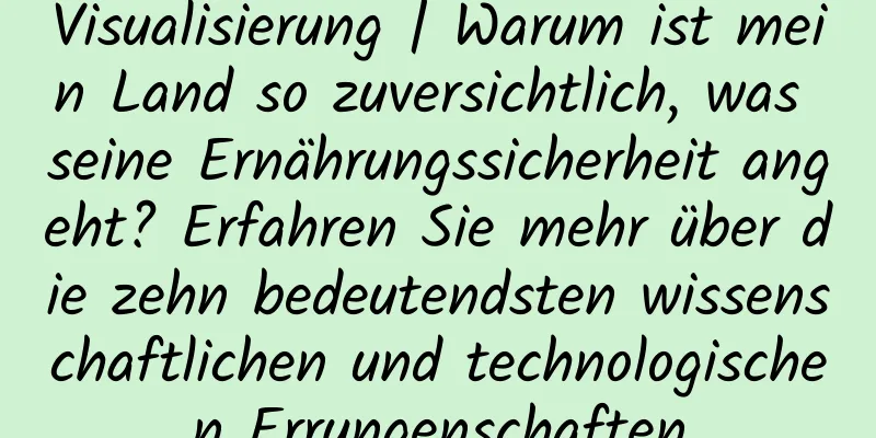 Visualisierung | Warum ist mein Land so zuversichtlich, was seine Ernährungssicherheit angeht? Erfahren Sie mehr über die zehn bedeutendsten wissenschaftlichen und technologischen Errungenschaften